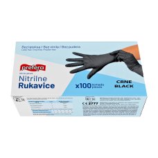 Nitrilne zaštitne rukavice S - crne 1/100 Prefera