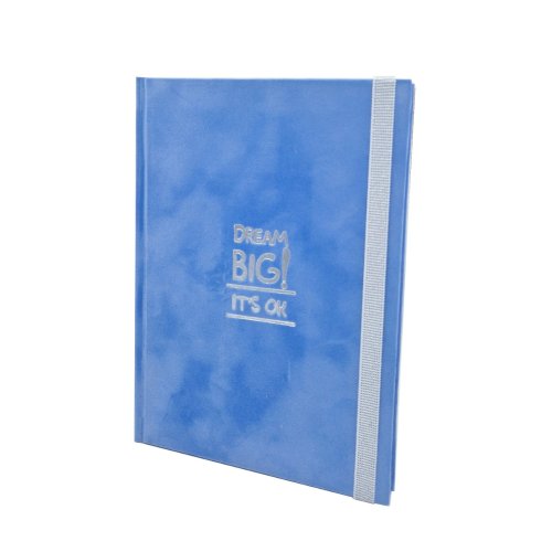 Notes A5 pliš plavi