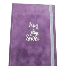 Notes A5 plišani ljubičasti