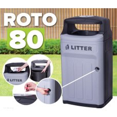 Ulična kanta sa pepeljarom Roto 80l